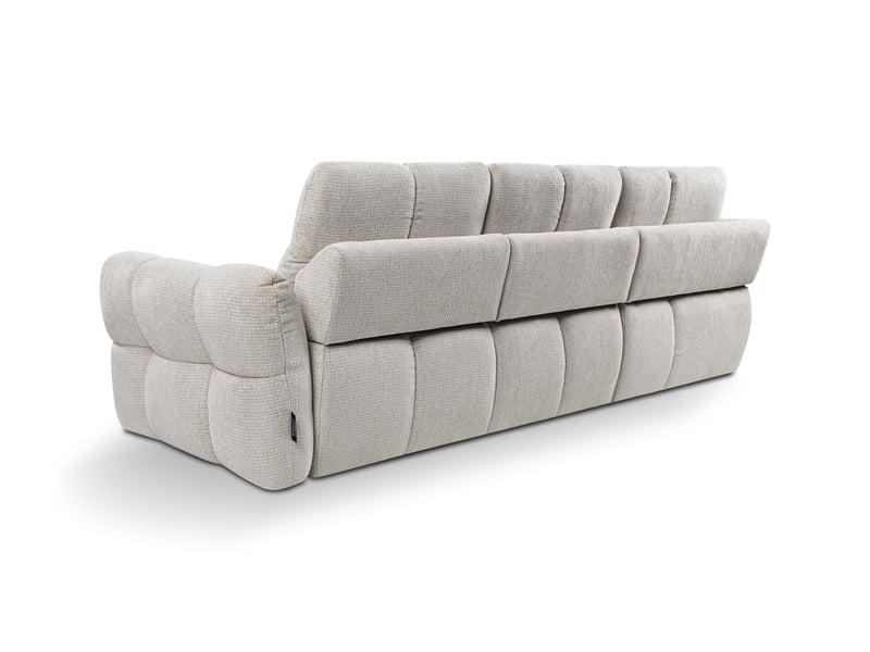 Canapé d'angle beige fixe 4 places  - Conforama D