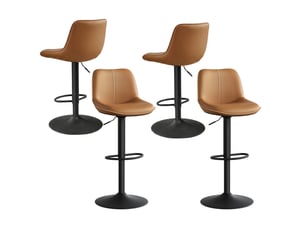 tabouret de bar assise réglable en hauteur  VASAGLE  - marron hauteur d'assise 109.5 cm vendu Par 4