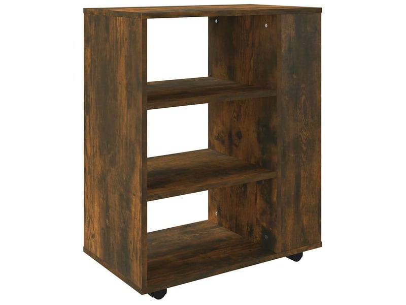  Armoire de rangement roulante chêne fumé 60x35x75 cm bois d'ingénierie  - Conforama A