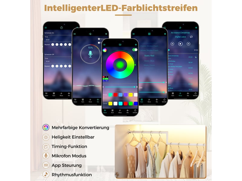  Armoire blanche avec panier à linge 90x50x200 cm éclairage led 3 tiroirs penderie  - Conforama D