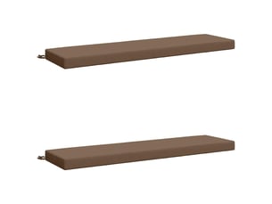 Lot de 2 coussins de banc, coussins d'assise soest 100 % polyester taupe cf57490
