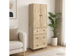 Armoire <strong></strong> <strong></strong> coloris bois clair largeur 66 cm