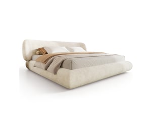 Lit 2 places 140x190 cm OOIILLEE coloris beige