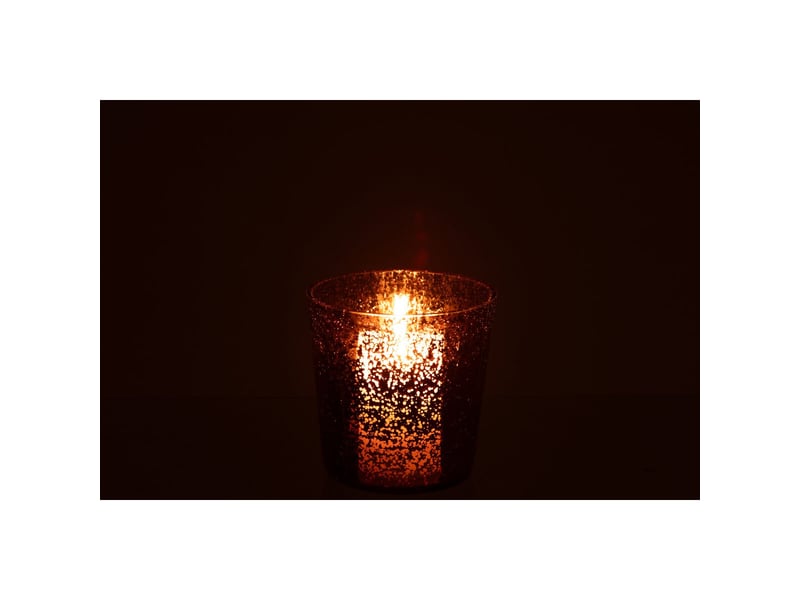  Photophore design en verre ember 16cm marron  - Conforama E