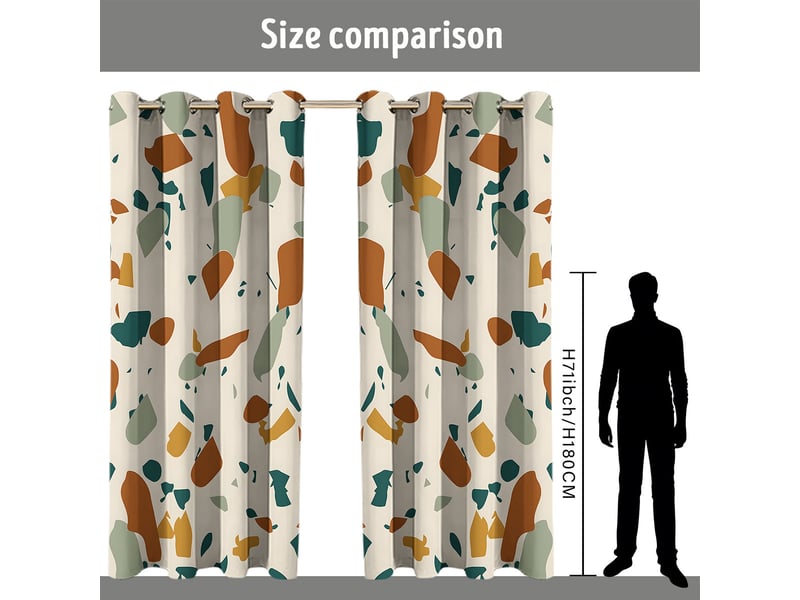Rideau extérieur résistant aux intempéries en deux parties pour balcon, tonnelle, jardin, terrasse, parterre de fleurs, l 200 cm x h 200 cm - Conforama B