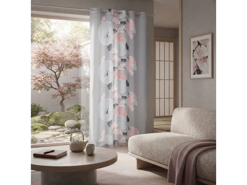 Rideau a oeillets blush eden - Conforama E