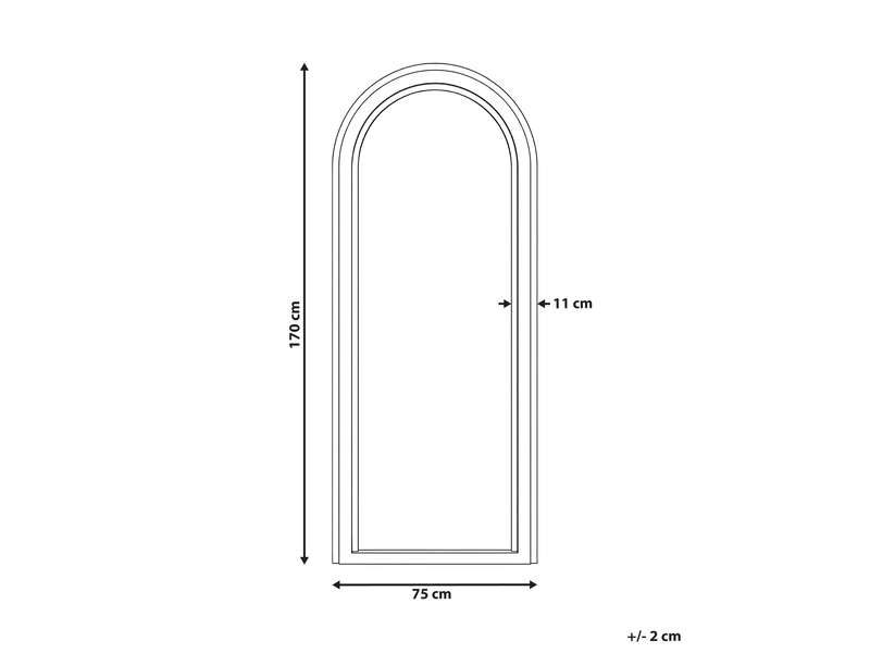  Miroir calais 75 cm 170 cm beige  - Conforama C