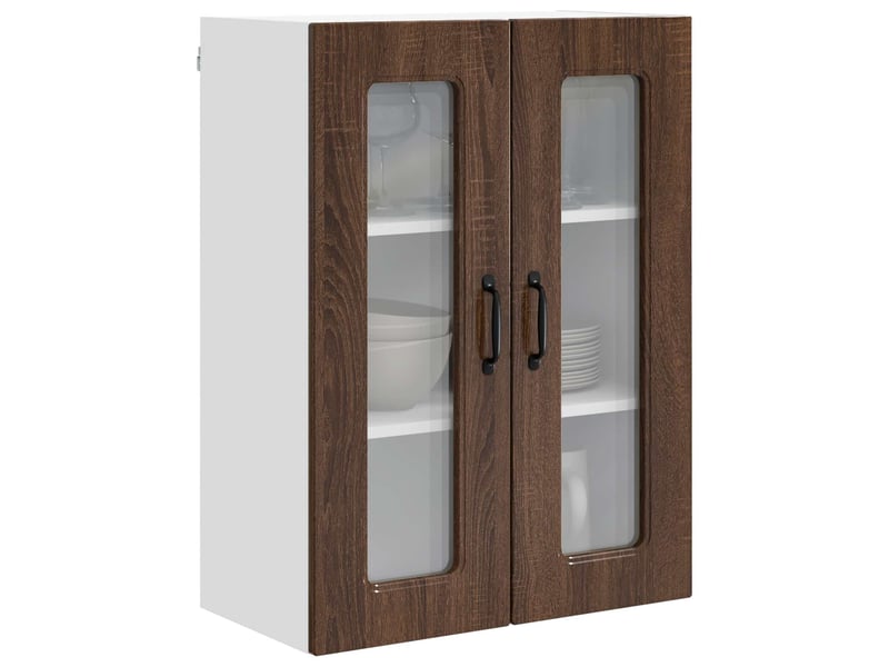  Meuble mural de cuisine | armoire de cuisine chêne brun 60x31x80cm shl2800  - Conforama C