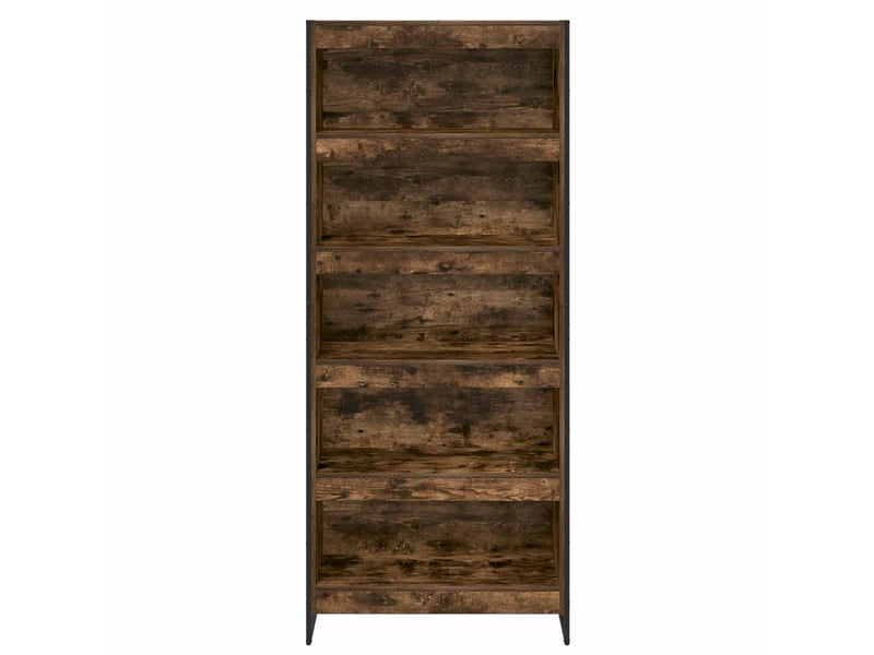 Bibliothèque, armoire à livres 80 x 30 x 189,5 cm bois d'ingénierie chêne fumé - Conforama E