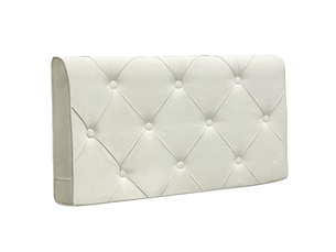 Tete de lit A fixer sur le cadre de lit largeur 123 cm finition tissu bicolore
