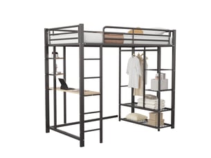 Lit mezzanine 90x200 cm STILVORA   coloris noir