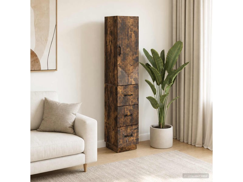 Ensemble de meubles 2 pcs, rangement de salon 33 x 34,5 x 87 cm bois d'ingénierie shl5981 - Conforama B
