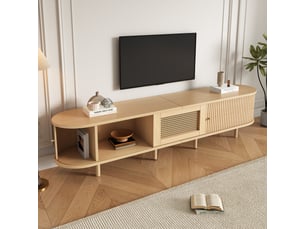 Meuble tv coloris naturel 180 cm   