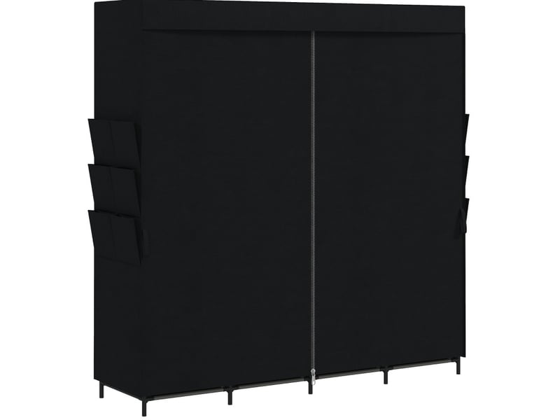  Armoire en tissu 170x45x167 cm portable noire  - Conforama A