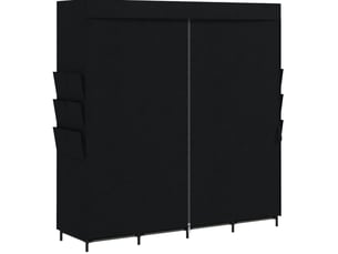 Armoire en tissu 170x45x167 cm portable noire