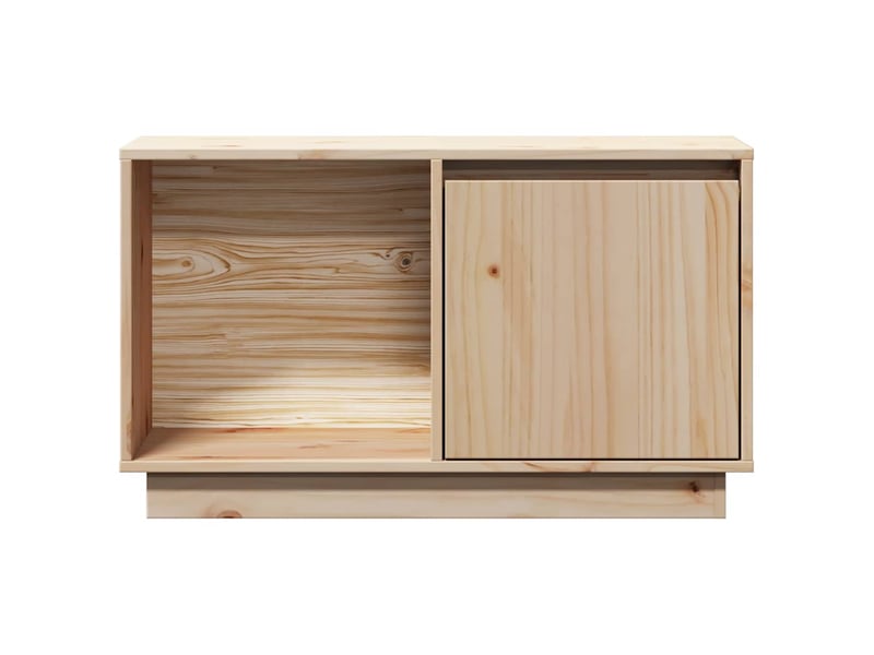  Meuble tv - banc tv - meuble de rangement 74x35x44 cm bois de pin massif  - Conforama D