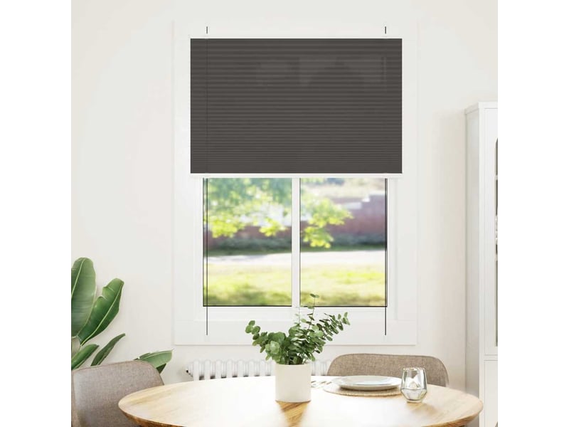 Store plissé, store de fenêtre noir 95x100 cm largeur du tissu 94,4 cm polyester cf46964 - Conforama A