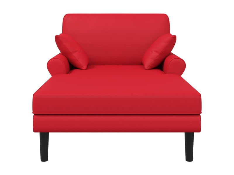  Chaise longue, chaise de salon rouge simili cuir cf28624  - Conforama A