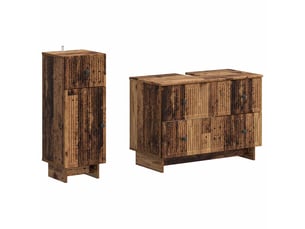 Ensemble de 2 meubles de salle de bain ede bois ancien cf63133