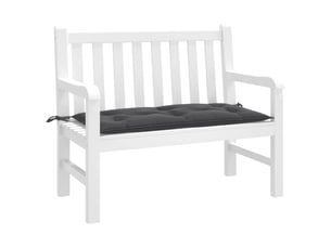 Coussin de banc de jardin, coussin d'assise anthracite mélangé 100x50x7 cm tissu cf52644
