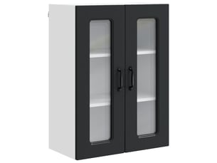 Meuble mural de cuisine | armoire de cuisine noir 60x31x80cm shl9178