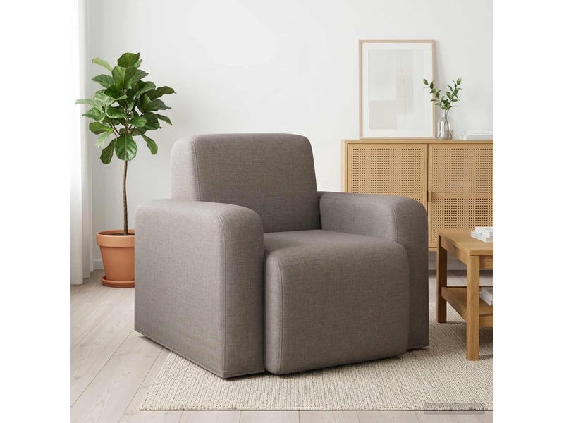  Vidaxl fauteuil taupe tissu  - Conforama B