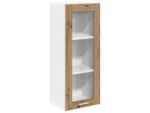 Meuble de rangement cuisine, armoire suspendue chêne artisanal 40x31x100cm shl2916