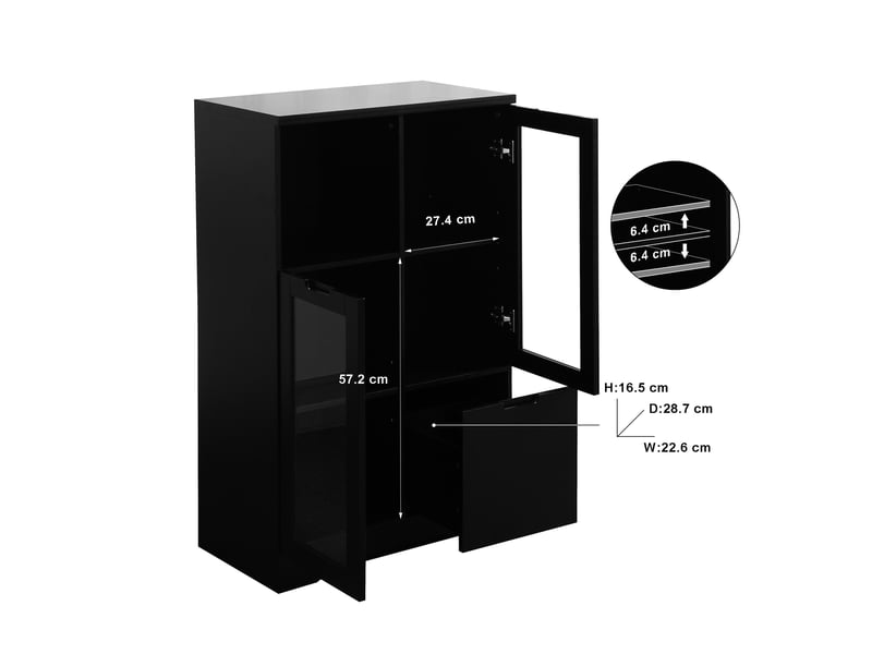  Lit superposé 90 x 200 cm et 140 x 200 cm, lits enfants avec armoire à chaussures, rangements, barrière de sécurité, échelle, certifié en747 blanc  - Conforama C