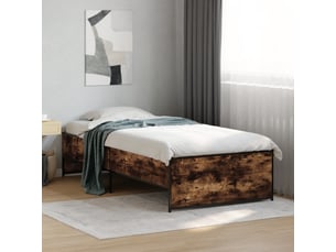 Lit simple 100x200 cm    coloris marron