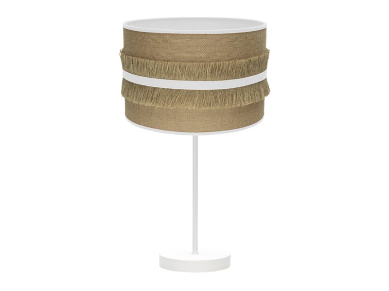  Lampe à poser fabrilamp natalia toile de juteblanc 1 x e27 62 x 30 x 30 cm 188571101 - Conforama A