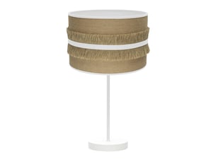 Lampe à poser fabrilamp natalia toile de juteblanc 1 x e27 62 x 30 x 30 cm