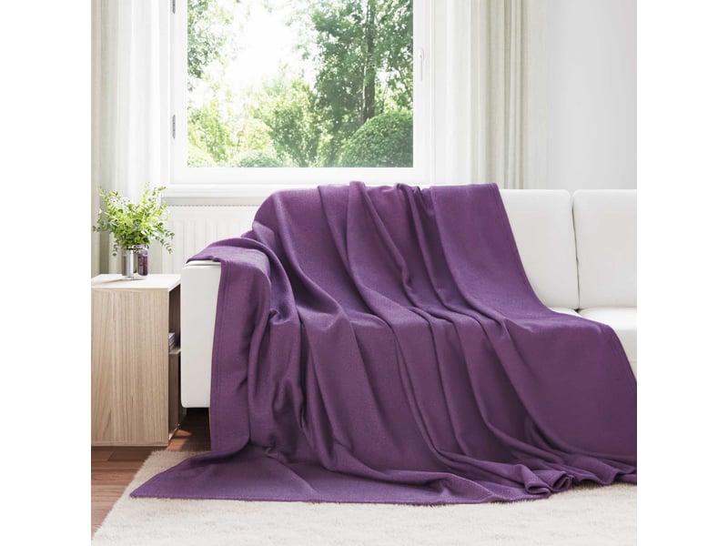 Plaid canapé pourpre 240x220 cm 0.74 kg polaire - Conforama B
