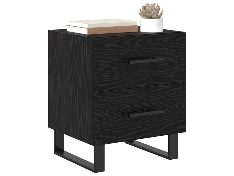  Table de chevet 2 pièces chêne noir 40 x 35 x 47,5 cm  - Conforama C