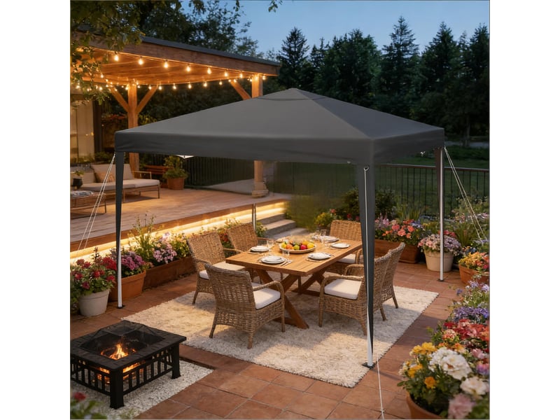  Gazebo pliable portable, tente pop-up extérieure, pavillon de fête avec sac transport  - Conforama D