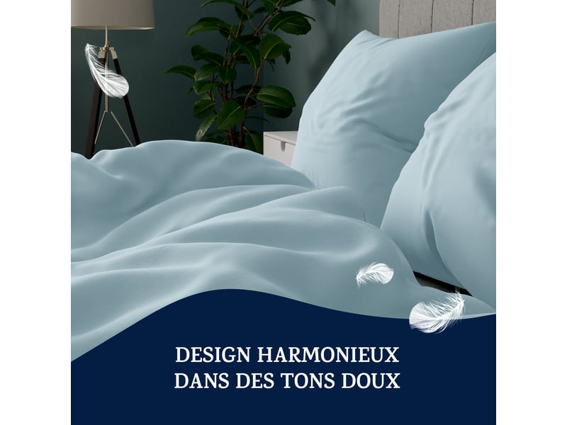 Parure de lit - sleepwise traumwolle - en coton biber - 200x200 cm - bleu  - Conforama C