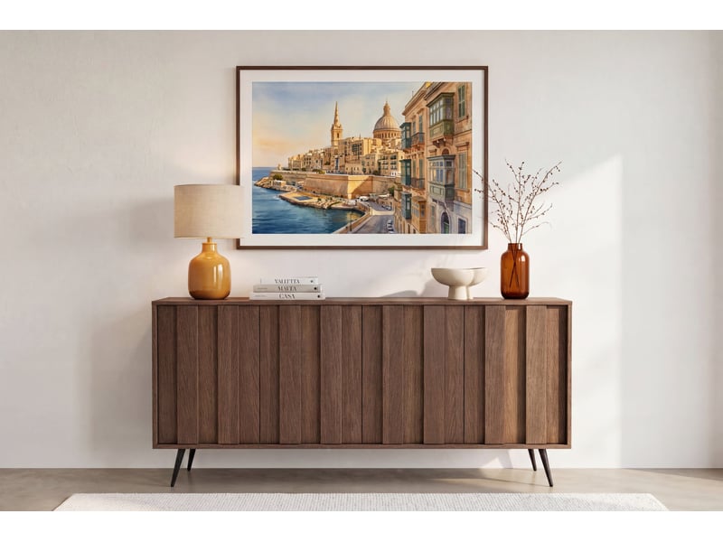  Cenote - buffet 183 cm mélaminé chêne foncé  - Conforama D