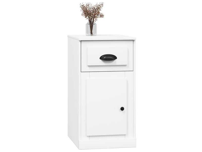  Armoire latérale, meuble de rangement avec tiroir blanc 40x50x75cm bois d'ingénierie  - Conforama D