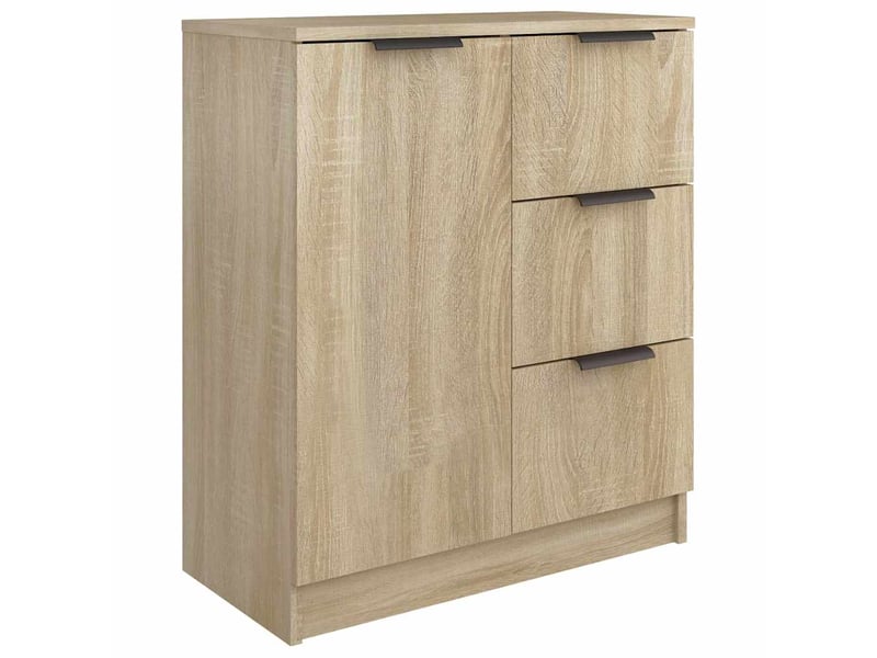  Buffets 2 pcs - bahut - meuble de rangement chêne sonoma 60x30x70 cm bois d'ingénierie  - Conforama E