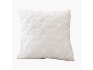 Coussin carré en tissu à motifs blanc 43x43 cm