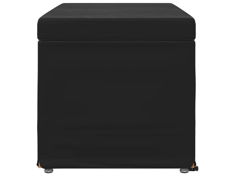  Tabouret bas, ottoman noir 81x41x40 cm velours et bois composite  - Conforama E