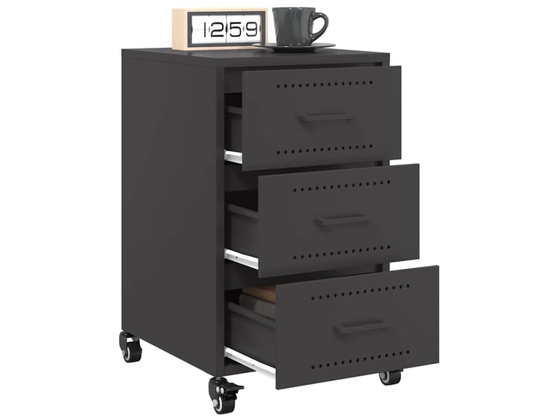  Table de chevet - cabinet de chevet - table de nuit noir 36x39x59 cm acier  - Conforama D