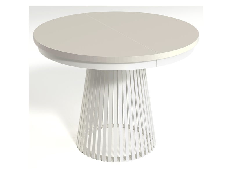  Selsey garda - table à manger ronde extensible - 100 cm - cachemireblanc Garda - Conforama A