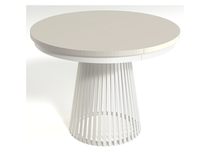 Selsey garda - table à manger ronde extensible - 100 cm - cachemireblanc