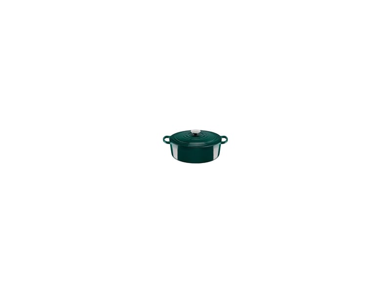  Cocotte ovale fonte émaillée 23x29 cm vert forêt compatible induction 7873638 - Conforama A