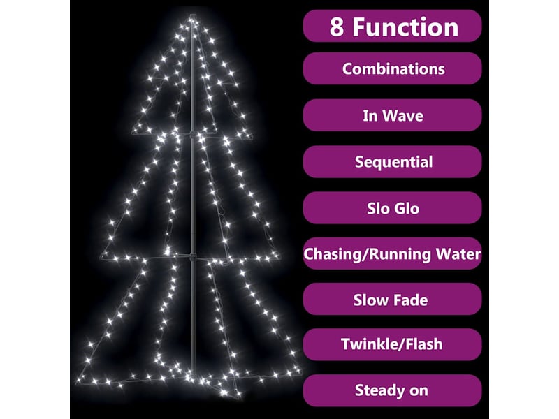 Arbre de noël, sapin de noël cône 200 led d'intérieur-d'extérieur 98x150 cm shl8284  - Conforama D