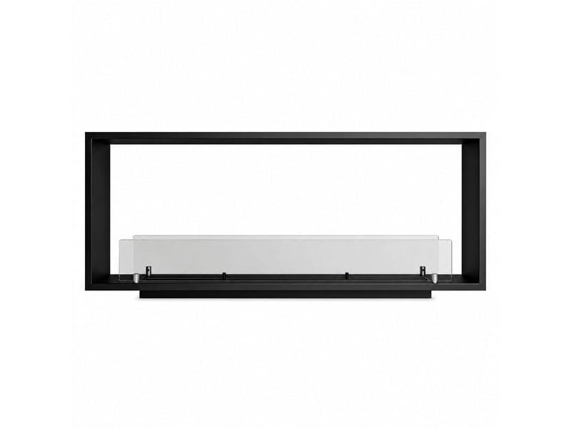 Venere 120 - cheminée à bioéthanol encastrable double face 120x50x30 cm avec brûleur en acier de 3 litres - Conforama E