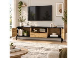 Meuble tv coloris naturel 170 cm <strong></strong> <strong></strong>