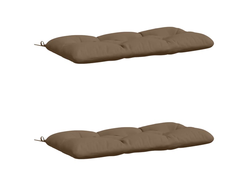  Lot de 2 coussins de banc, coussins d'assise vianen 100 % polyester taupe cf57676  - Conforama A