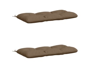 Lot de 2 coussins de banc, coussins d'assise vianen 100 % polyester taupe cf57676