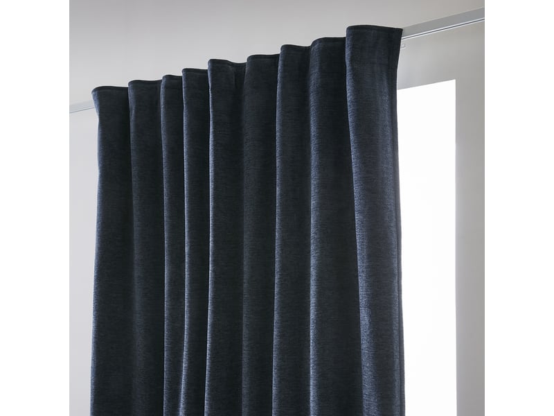  Rideau galon fronceur + polaire 140x260 cm polyester minuit PD21530 - Conforama C